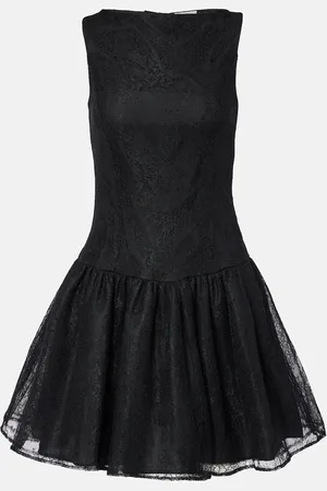 Nina Ricci Lace-trimmed halterneck vest
