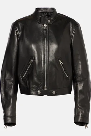 Tom Ford Cropped leather biker jacket