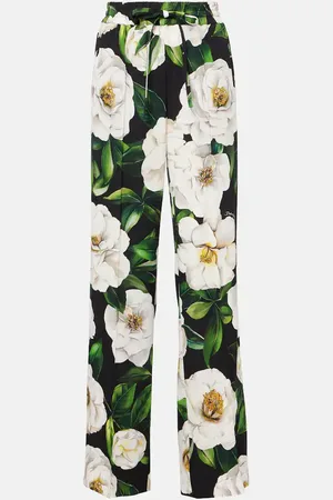 Dolce & Gabbana Floral silk-blend pajama pants