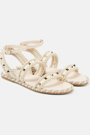 VALENTINO GARAVANI Rockstud Torchon leather sandals