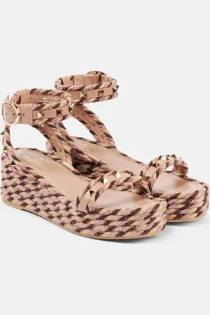 VALENTINO GARAVANI Rockstud Torchon espadrille sandals