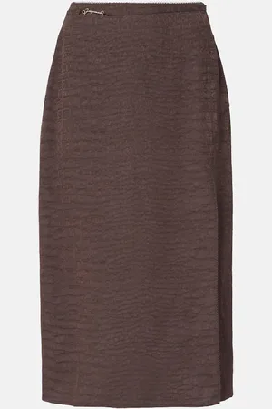 Jacquemus Notte satin midi skirt