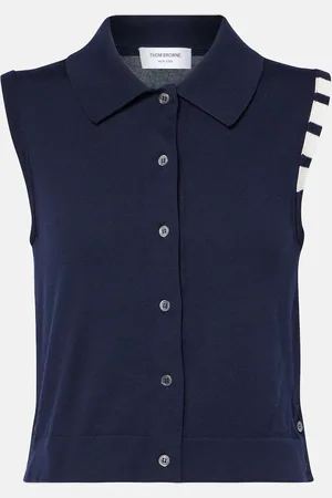 Thom Browne 4-Bar cotton jersey vest