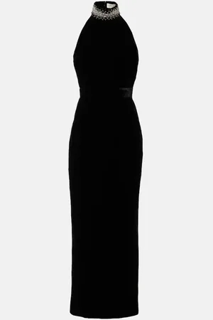 Ilkyaz Ozel Hemingway halterneck silk maxi dress