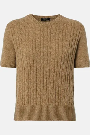 Loro Piana Treccia cable-knit cashmere top