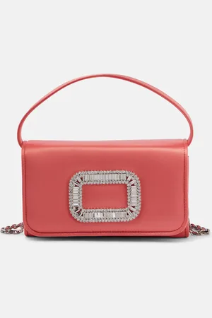Roger Vivier Pilgrim Micro satin clutch