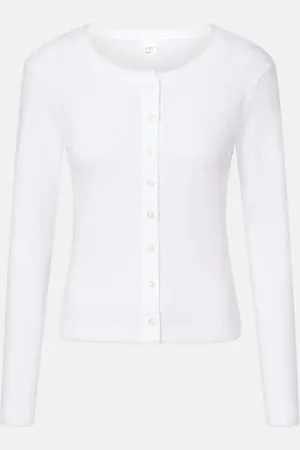 Leset Pointelle cotton cardigan