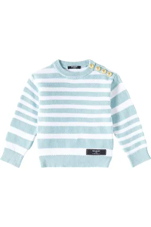 Balmain Striped cotton sweater