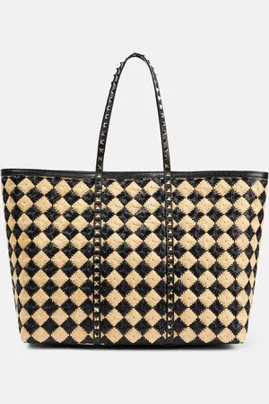 VALENTINO GARAVANI Rockstud Large checked tote bag