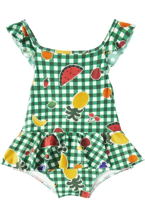 FÁBULA FÃ¡bula Baby ruffled checked swimsuit