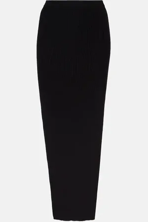 Rick Owens Sacriskirt ribbed-knit midi skirt