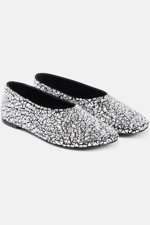 Proenza Schouler Glove embellished leather ballet flats