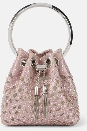 Jimmy Choo Bon Bon Micro satin bucket bag