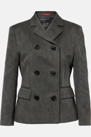Gucci Double-breasted cotton canvas delavÃ© jacket