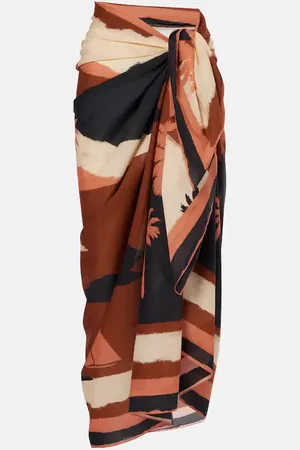 JOHANNA ORTIZ Printed cotton beach cover-up