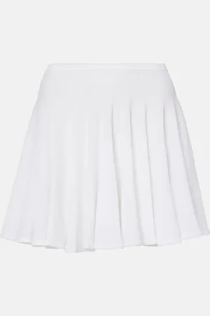 Alaïa AlaÃ¯a Pleated semi-sheer miniskirt
