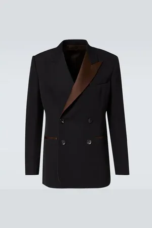 WALES BONNER Rise satin-trimmed wool tuxedo jacket