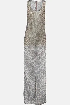 JACQUES WEI Crystal-embellished tulle maxi dress