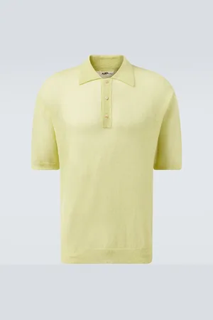 Auralee Mohair-blend polo sweater
