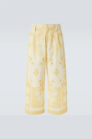 COMMAS Seaside printed cotton and silk pants