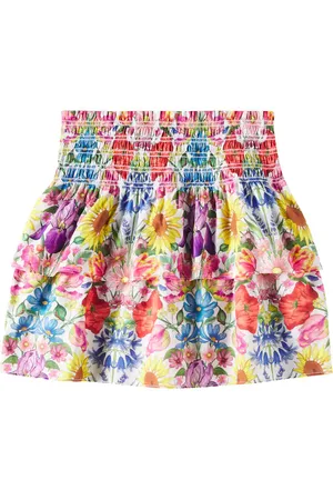 Tartine Et Chocolat Floral tiered cotton skirt