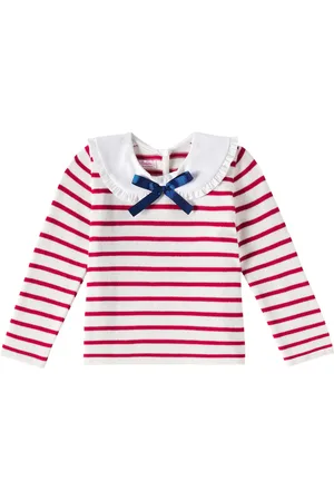 La Coqueta Morissa striped cotton sweater