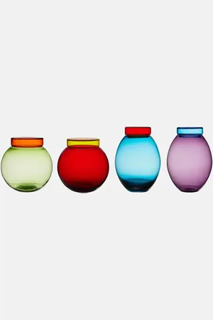 POLSPOTTEN Bloated Caps And Jars set of 4 containers