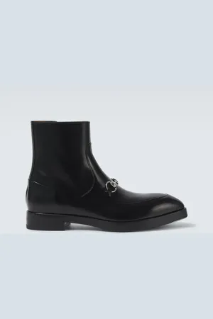 Gucci Horsebit leather ankle boots
