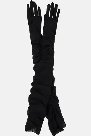Jennifer Behr Leontyne ruched gloves