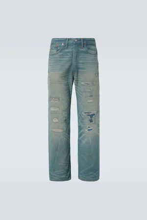 Ralph Lauren Plainfield distressed straight jeans