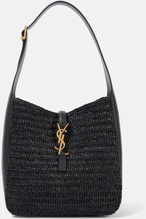 Saint Laurent Le 5 Ã 7 Supple Small raffia shoulder bag