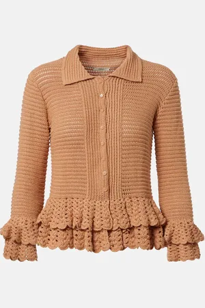 Chloé ChloÃ© Ruffled crochet cotton cardigan