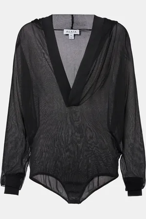 Alaïa AlaÃ¯a Sheer hooded bodysuit