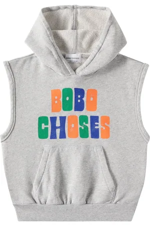 Bobo Choses Logo hooded cotton jersey vest