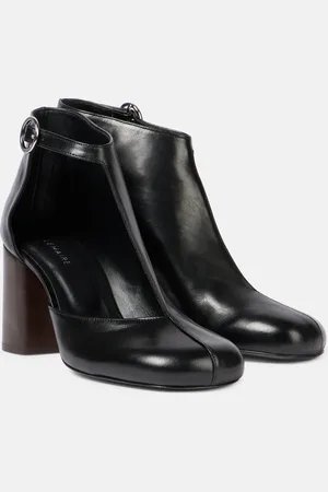 LEMAIRE Cutout leather ankle boots