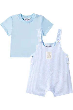 Moschino Baby Teddy Bear cotton T-shirt and playsuit set