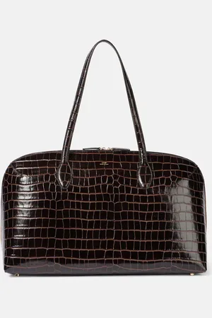 Totême Croc-effect leather tote bag