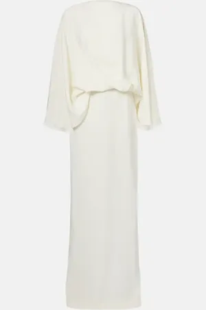 ‎Taller Marmo‎ Maddalena draped crÃªpe cady gown