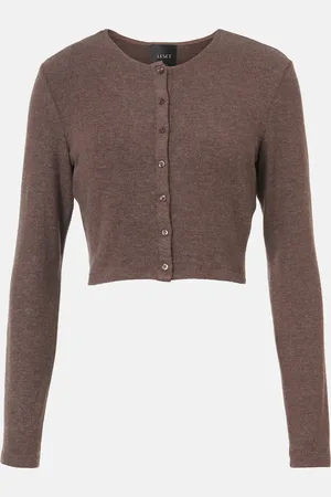 Leset Lauren cropped jersey cardigan