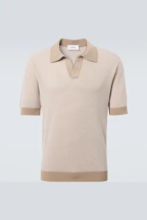 LARDINI Knitted cotton polo sweater