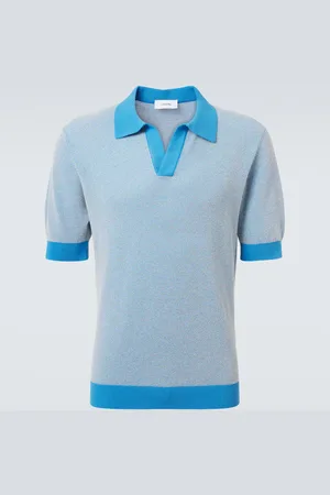 LARDINI Knitted cotton polo sweater