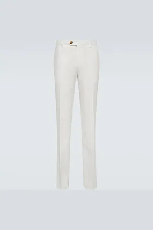 Brunello Cucinelli Cotton gabardine slim pants
