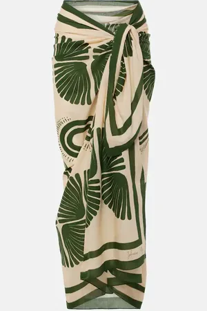 JOHANNA ORTIZ Printed cotton beach cover-up