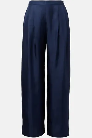 ASCENO Isola silk wide-leg pants