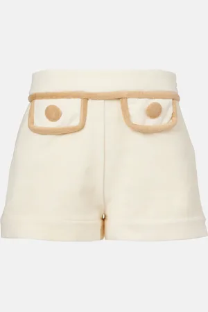 Adriana Degreas Colorblocked cotton-blend terry shorts