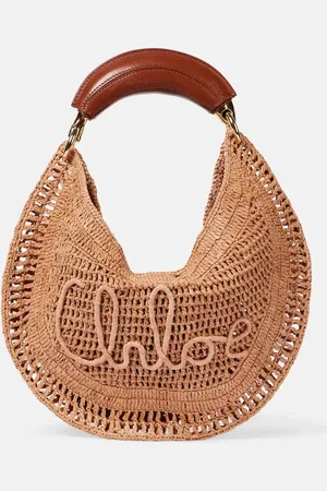 Chloé ChloÃ© Summer Banana raffia-effect shoulder bag