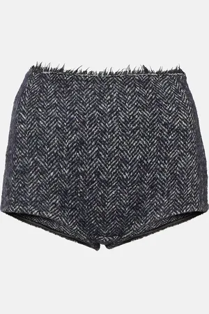 CHRISTOPHER ESBER High-rise herringbone shorts