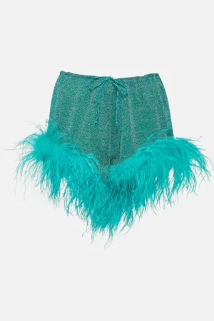 Oseree OsÃ©ree LumiÃ¨re Plumage high-rise shorts