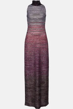 Missoni Sequined metallic knit maxi dress