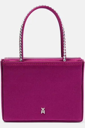 Amina Muaddi Superamini Gilda embellished satin tote bag